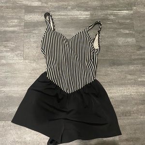 80s Vintage Stripped Jumper Swimwear  Small